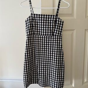 Hollister Black and White Gingham Mini Dress